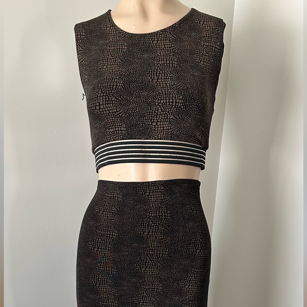 Vintage 90s bodycon top and maxi skirt